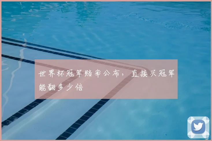世界杯冠军赔率公布,直接买冠军能翻多少倍